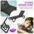 2PC Chair and Table Set, 5‑Position Adjustable Outdoor Chaise Lounge with Wheels & Stackable Design-1455031598