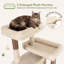 Arbre à chat 82 po pour 4 chats et plus, tour de chat multi-niveaux avec 2 couchettes, 3 hamacs et perchoirs, grande aire de jeu pour arbre à chat pour Maine Coon, surface moelleuse, assemblage facile-1247082102