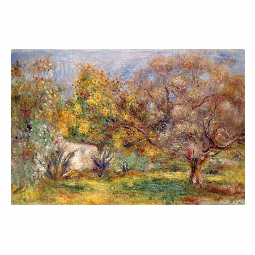 Leinwandbild Garten mit Olivenbäumen von Auguste Renoir