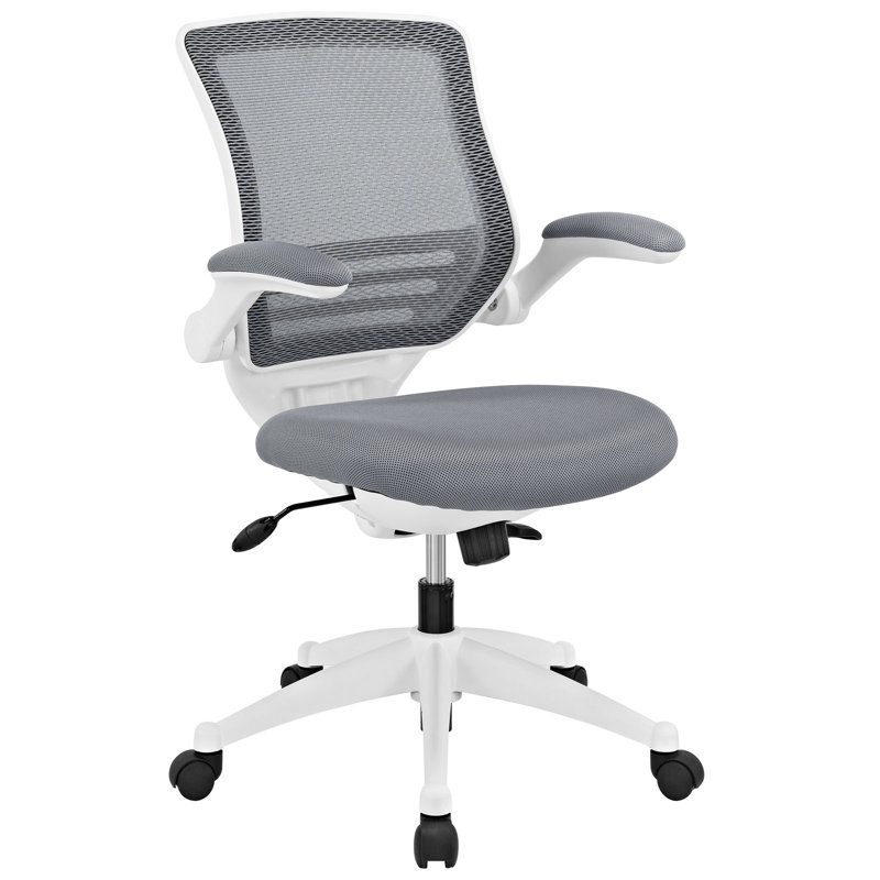 Modway Edge Porch & Den Tonti Frame Mesh Seat Office Chair, Gray, White