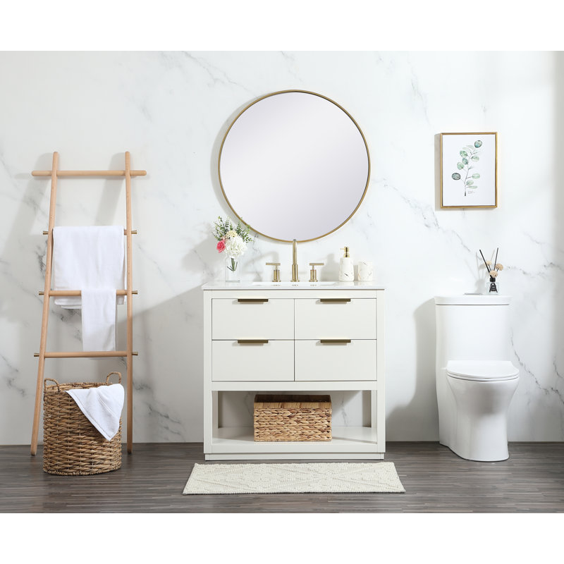 Ensemble de meuble-lavabo simple 36 po Felicity, Blanc