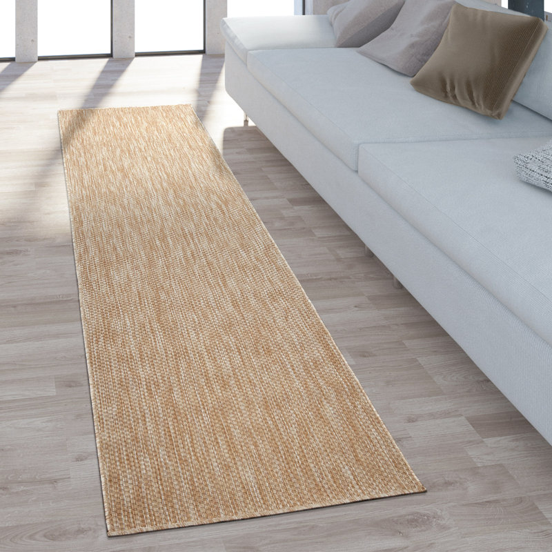 Tapis intérieur / extérieur brun Iyana, Runner 2'8" x 8'2"