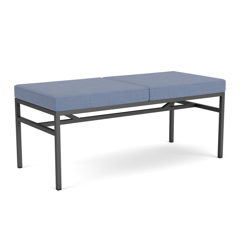 Banc de réception 2 places Avon Rx Santé avec structure en métal capacité 550 LB, Gris anthracite