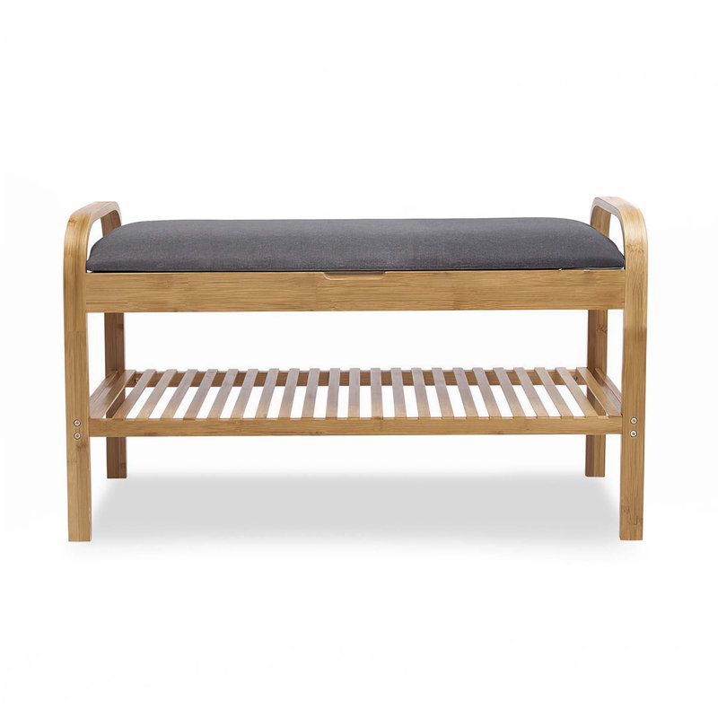 Banc rembourré avec range-chaussures