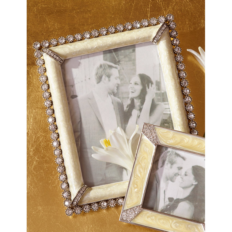 Lorraine Single Picture Frame, Crystal Pearl