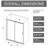 60 In W X 72 H Shower Door With Single Sliding Design, 1/5 Inch Thick Clear Glass, Aluminum Alloy, And Waterproof Edge Tall Door, Wide, Tempered Alloy Frame, Reversible Setup