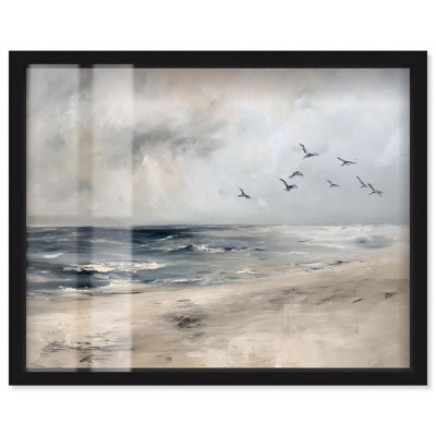 «Sea Sky Flyer Shadowbox Print Vintage Art» par Art Remedy