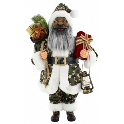 16" Ethnic Camouflage Santa