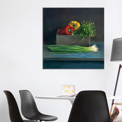 Still Life With Paprika by Jos Van Riswick - Wrapped Canvas Painting