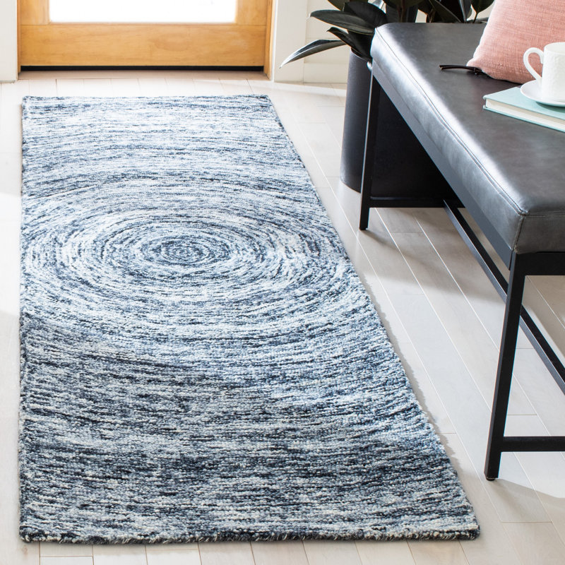 Tapis en laine touffeté à la main Ikat, Rond 6 pi