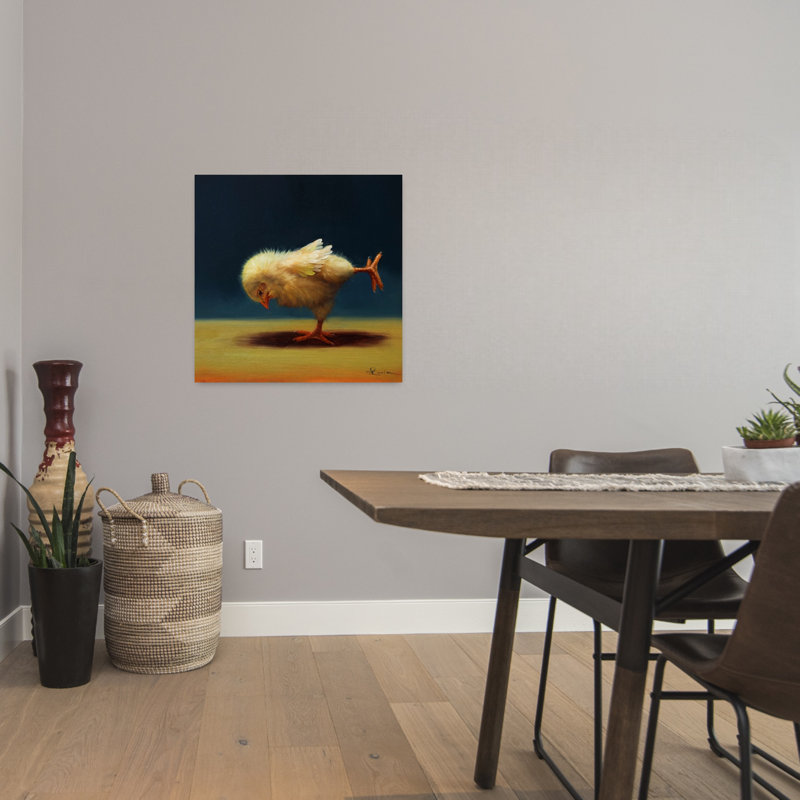 Art urbain contemporain oiseau de yoga, H 24 po x l 24 po