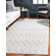 Glam Geometric White Silver Area Rug