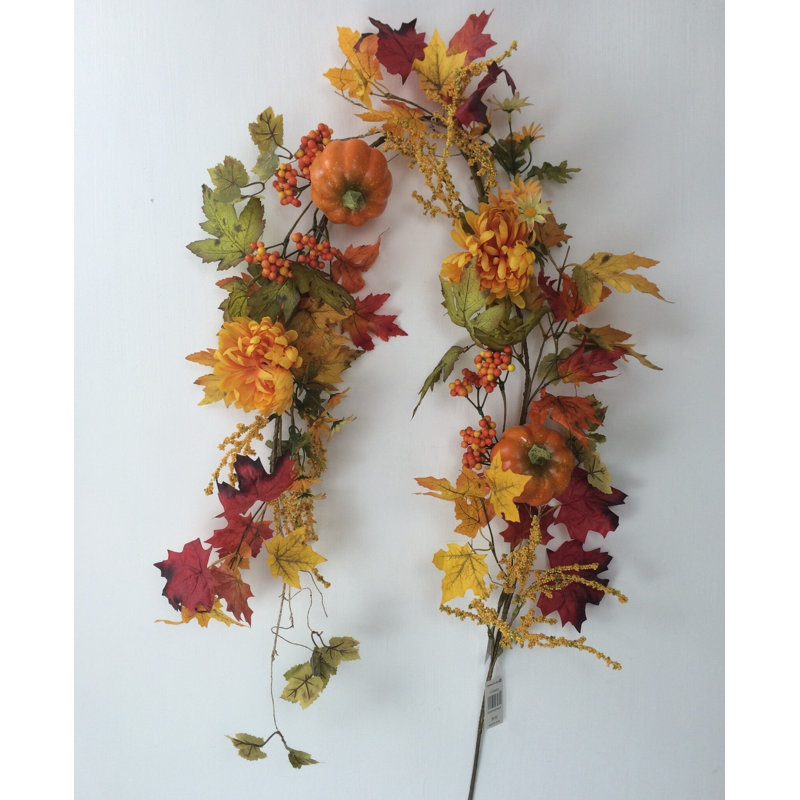 Guirlande de fleurs et de citrouilles 0,92 pi