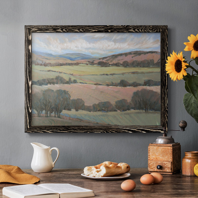 " Hilly Countryside I " Print, 26" H x 38" W, Black