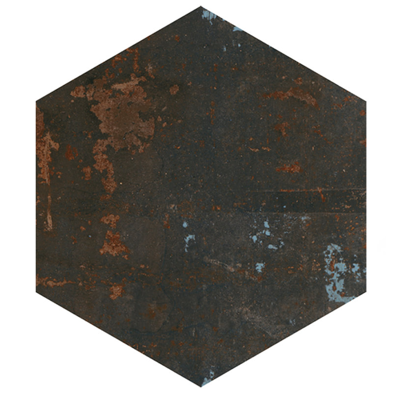 Polaris Hex 9" x 10" Porcelain Vintage Wall & Floor Tile