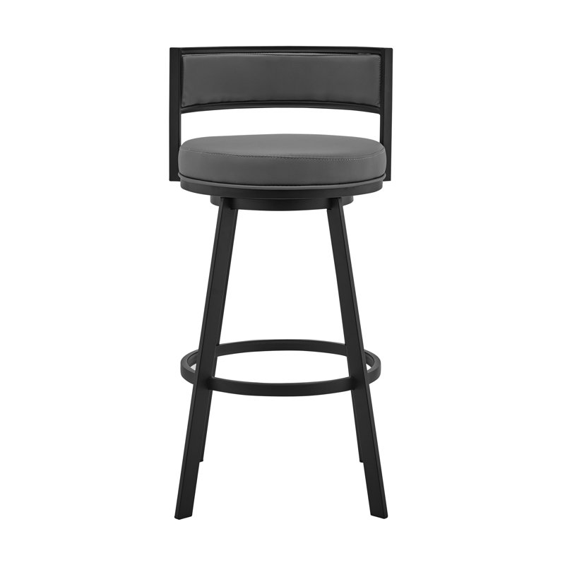 Tabouret de bar Annettia, Noir, noir, noir, noir, Tabouret de comptoir (assise de 26 po de hauteur)