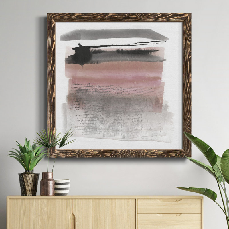 Sundown Turnwood II - Peinture sur toile encadrée, H 30,5 po x l 30,5 po x P 1,5 po, Toile encadrée dorée