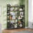 Bookshelf 6 Tier with 4 Hooks and fence, etagere bookcase with Open Shelves-988768873