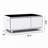 Smart Coffee Table With Built-In Fridge, Bluetooth Speaker, Wireless Charging, Touch Control Panel, USB Ports, Outlet Protection, Atmosphere Light