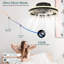 Ventilateur de plafond moderne à DEL avec lumière, ventilateur encastré à intensité variable de 16 po avec pales invisibles et conception en cristal, télécommande et contrôle des applications, ventilateur noir silencieux pour la salle à manger du salon de la chambre à coucher