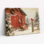 «Winter Barn Scene», art mural-2115370693