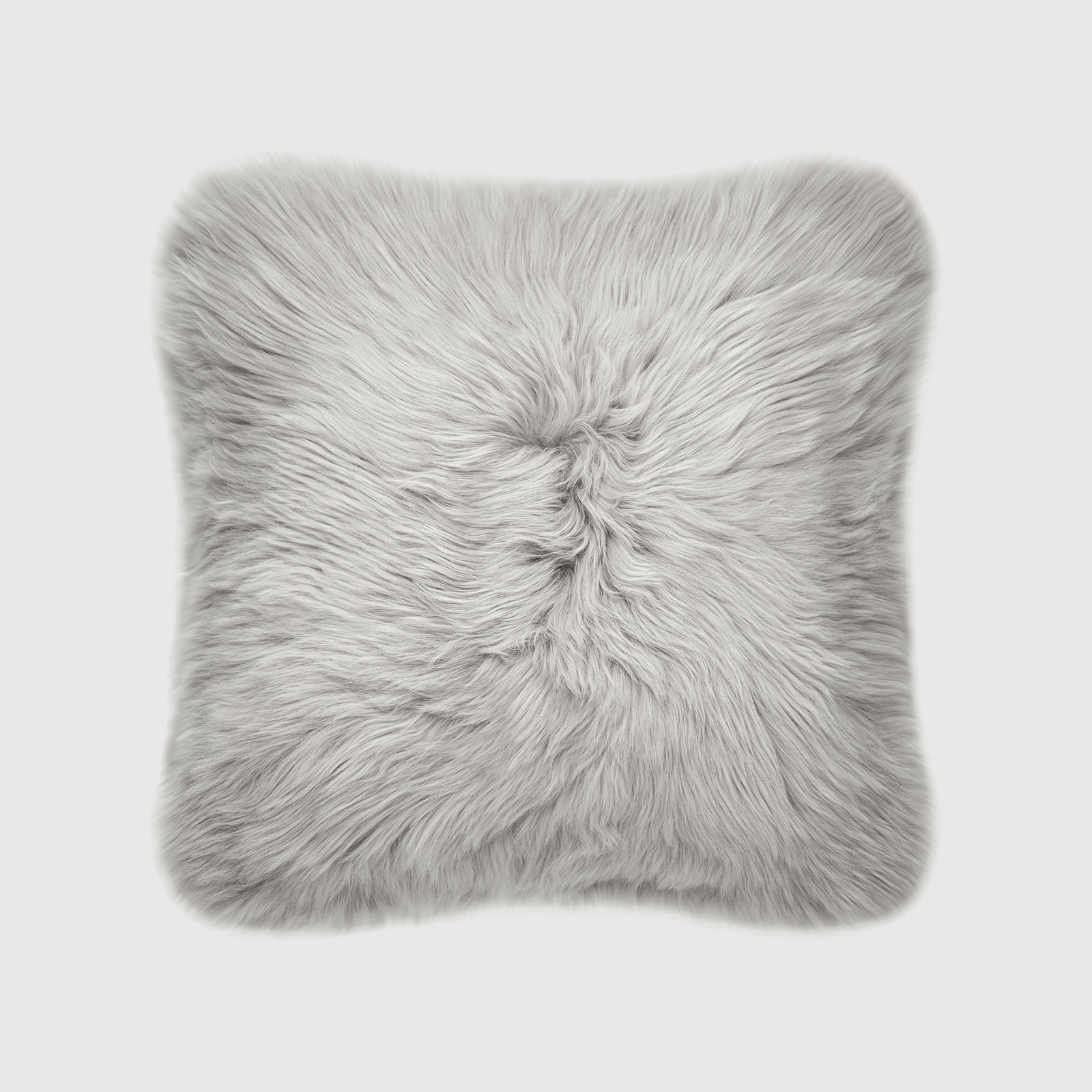 Fieldman Leather Throw Pillow, 18" x 18", Dove Gray