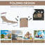 Folding Chaise Lounge with Adjustable Sun Shade and 4-Level Reclining