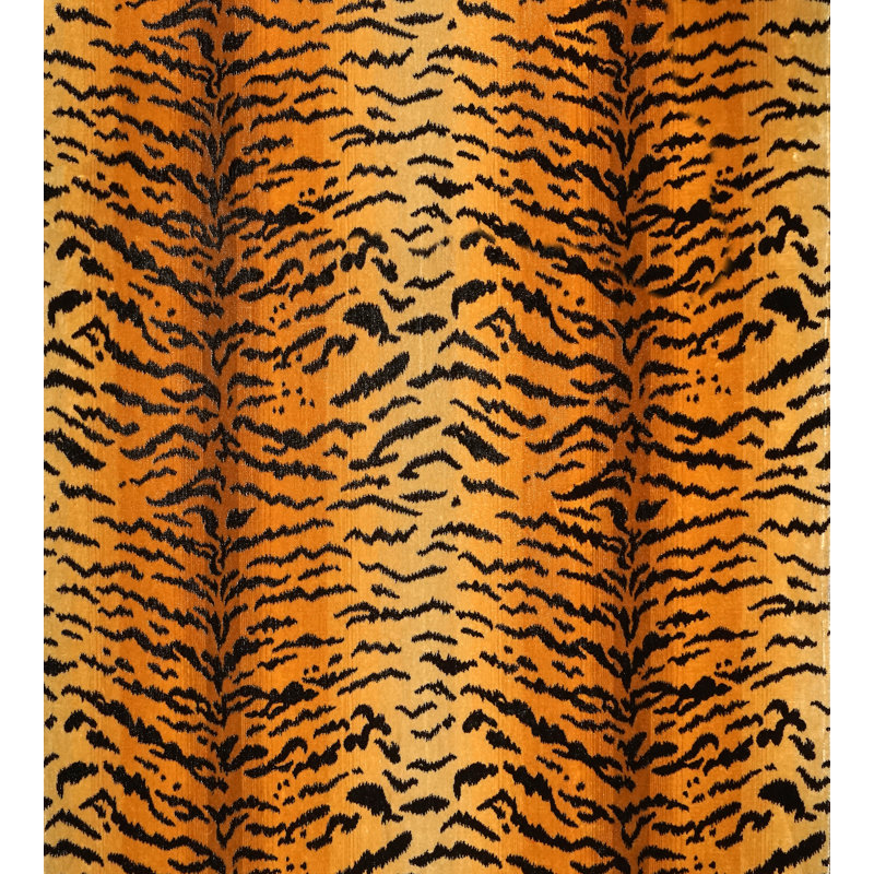 Tissu tigre, Ivoire / or / noir