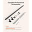 Wall Mounted Stair Handrail, 1215mm Pipe Staircase Handrail, Black Galvanized Aluminum, 32mm Pipe Diameter, Indoor&Outdoor Staircase Railing, Industrial Hand Rail for Steps, Security Baluster-127113058