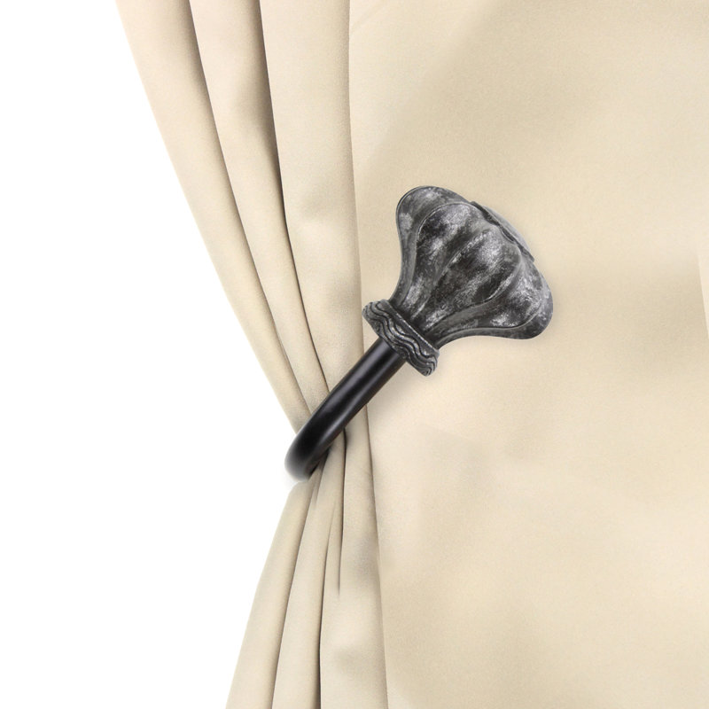 Darcey 2.25'' Width Curtain Holdback, Black