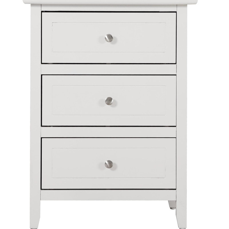 Table de chevet transitionnelle blanche polyvalente, Blanc