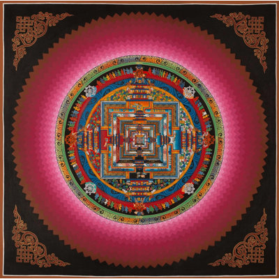 Kalachakra Mandala avec Aura (Thangka sans brocart)