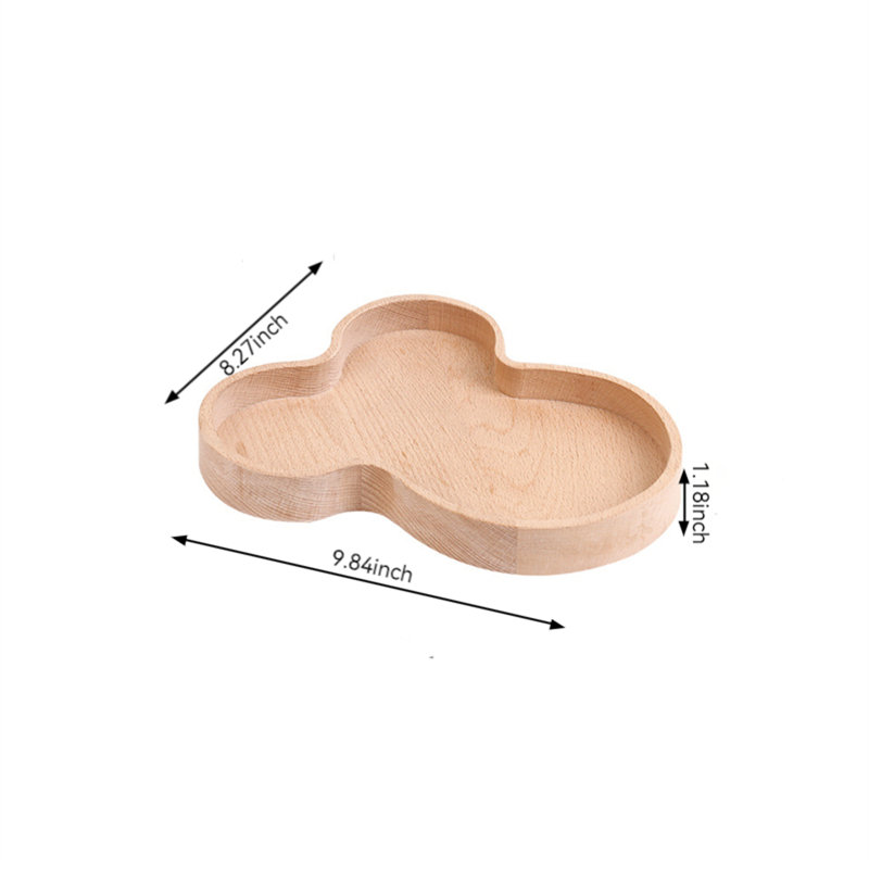 Plateau en bois massif Siaan, H 1,18 po x l 8,27 po x P 9,84 po