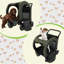 Poussette pour animaux 3 en 1 pour chiens de taille moyenne avec un poids de 50 lb, siège d'auto amovible avec poignée réglable, poussette pliable pour chien à 4 roues avec suspension et filet respirant pour le voyage, vert-123363412