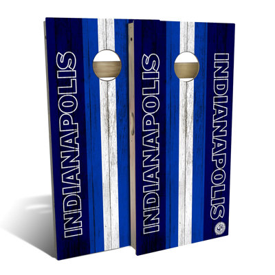Indianapolis Football Cornhole Board Set | Includes (2) Boards, (8) Bags & Optional Accessories