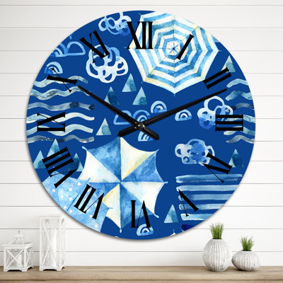 Horloge murale à motif vacances