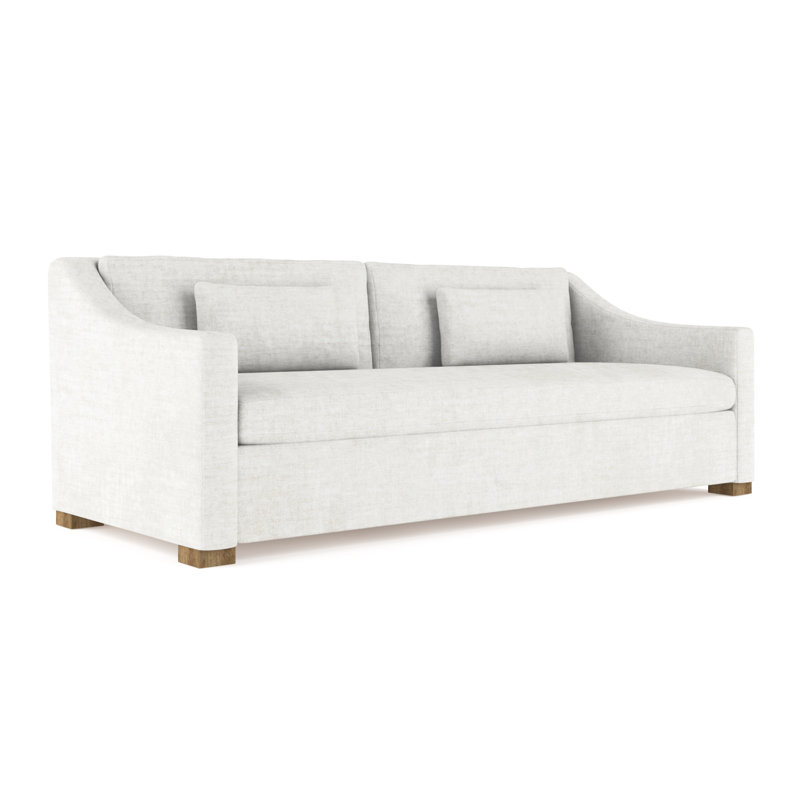 Causeuse Crosby, H 32,5 po x l 72 po x P 38 po, Velours écrasé albâtre, Patiné