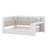 Full Size Corner Bed Frame, Daybed With Storage Shelves & Trundle, Wood Corner Bed With LED Light, Desk-388301854