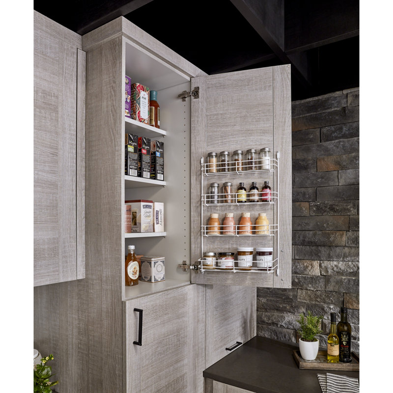 Steel Door/Wall Mount Spice Organizer, 11" W
