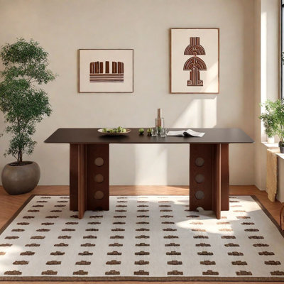 French-Style Rectangular Marble Dining Table