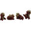 Ensemble de 12 mini-figurines miniatures en métal