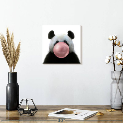 Impression sur toile Panda Bubble Gum