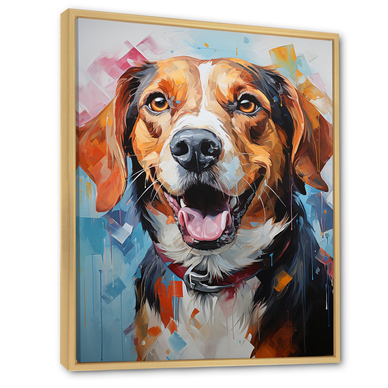 Beagle Bliss V sur toile, H 32 po x l 16 po x P 1 po, Toile tendue