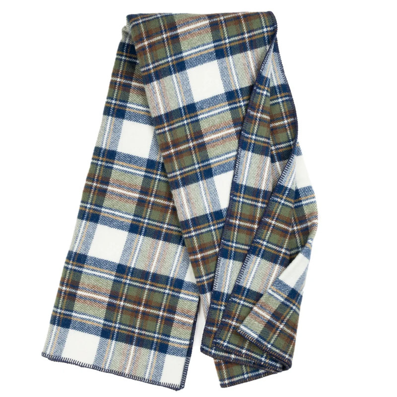 Jeté BIGTHROW, Tissu écossais bleu pâle