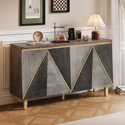 60" Retro Buffet Cabinet With Storage