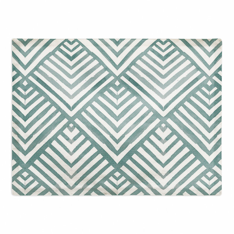 Geometric Rectangle Placemat, Blue