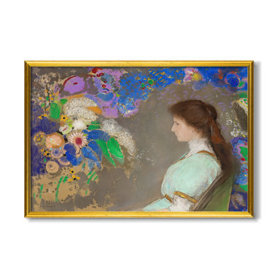 Portrait of Violette Heymann, 1910 - Odilon Redon - Toile encadrée sur mesure