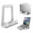 Mount-It! Vertical Laptop Stand - Aluminum Vertical Laptop Holder | 2 In 1 Laptop Riser For Desk | Vertical Macbook Stand For Macbook Air, Macbook Pro