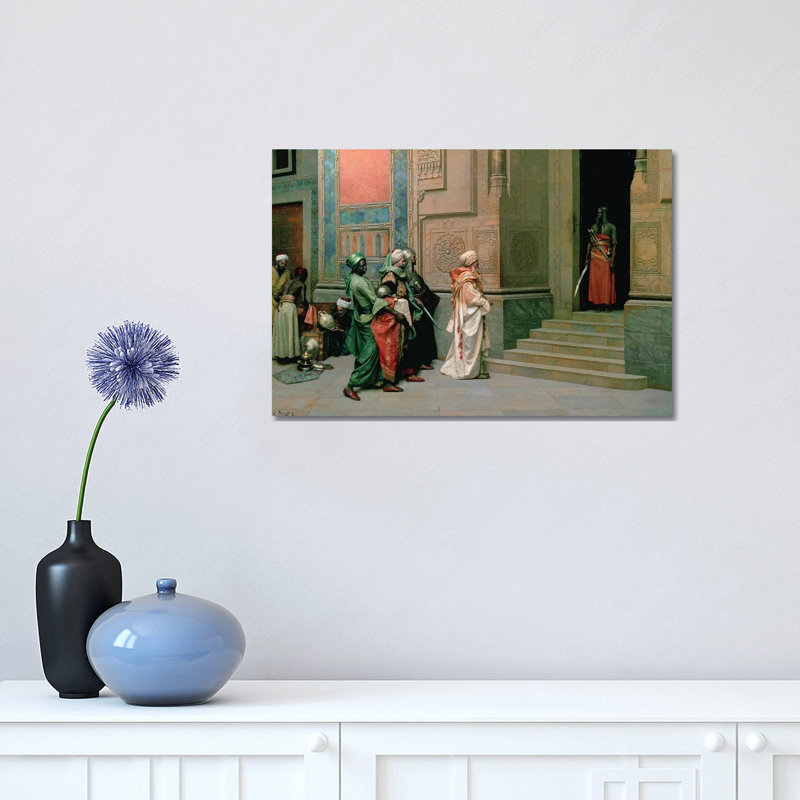 Outside The Palace by Ludwig Deutsch - Wrapped Canvas Print