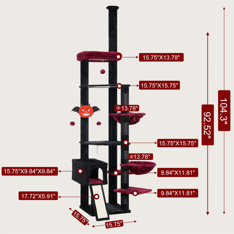 Ertal 104.29'' H Cat Tree